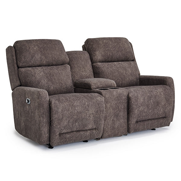 Best Home Livvy Power Reclining Console Loveseat