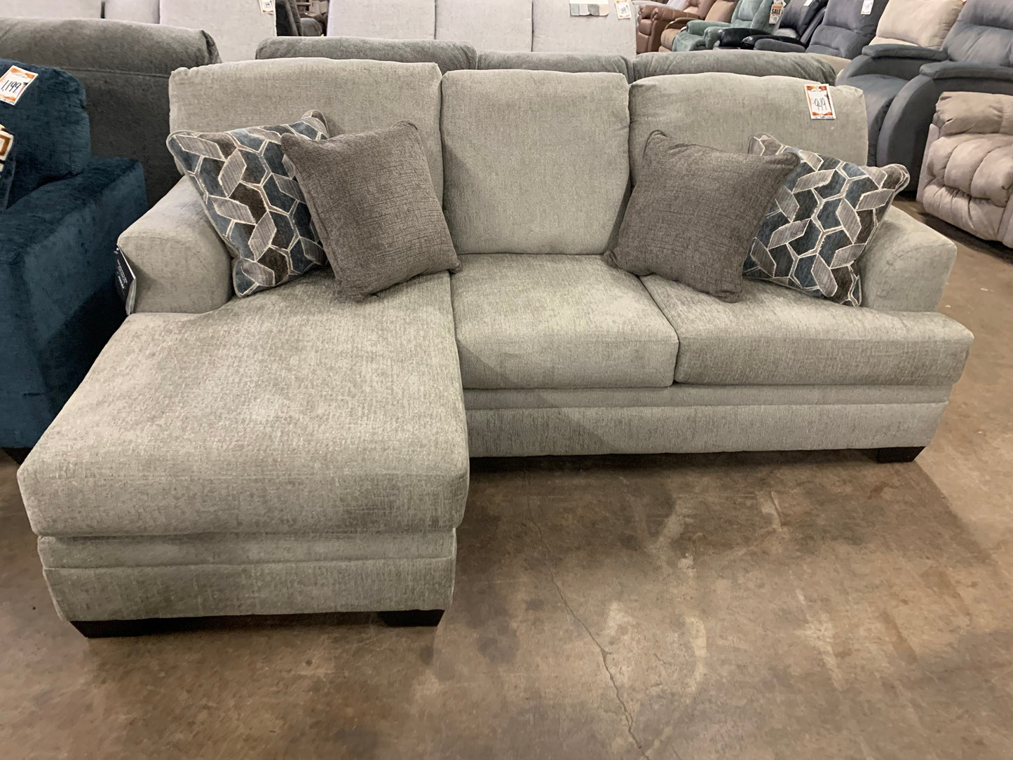 Gray Sofa with Chaise