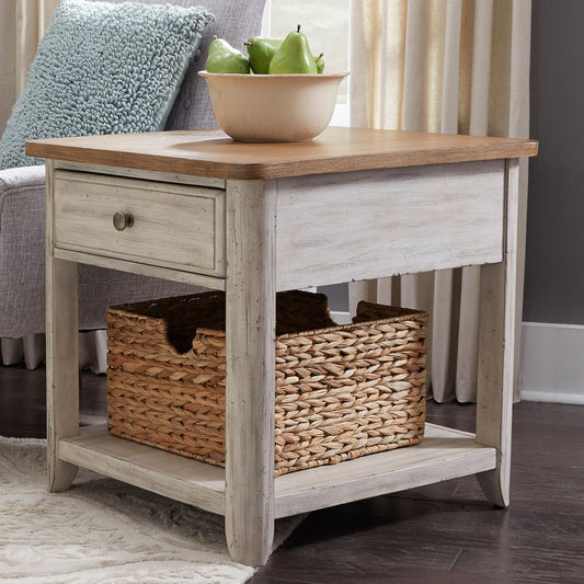 End Table with Basket