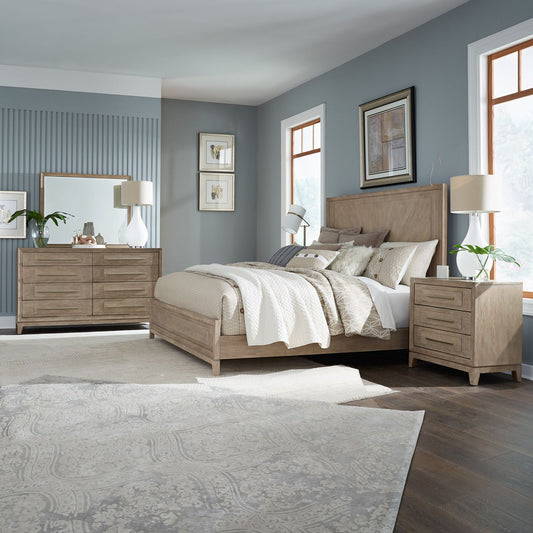 Brentwood - Queen Panel Bed, Dresser & Mirror, Night Stand