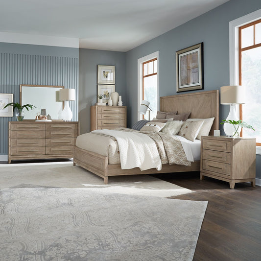 Brentwood - King California Panel Bed, Dresser & Mirror, Chest, Night Stand