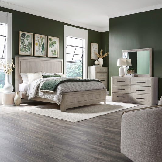 Modern Play - King California Panel Bed, Dresser & Mirror, Chest