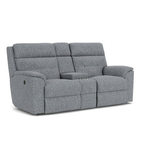 Mason Fabric Power Reclining Loveseat with Console