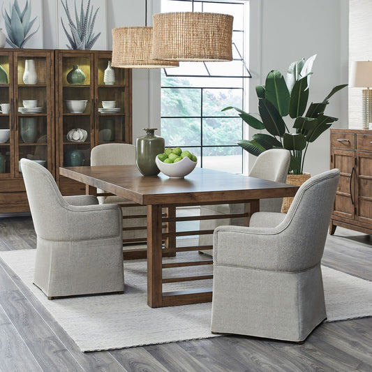 5 Piece Double Pedestal Table Set