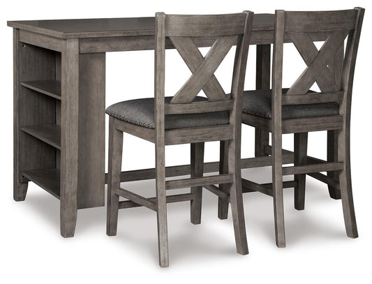 Caitbrook Counter Height Dining Table and 2 Barstools