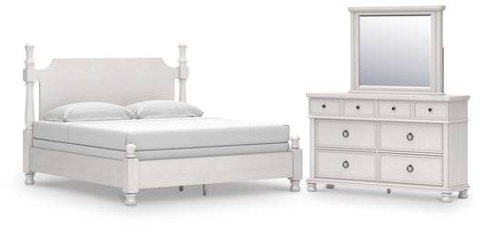 Chadworth King Poster Bed, Dresser and Mirror
