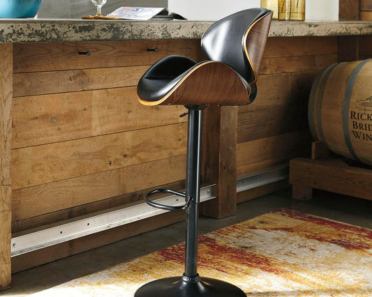Signature Design by Ashley Bellatier Tall UPH Swivel Barstool - Vaughn Outlet Kankakee IL