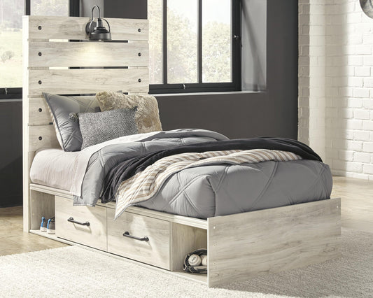 Cambeck Panel Bed With 4 Storage Drawers