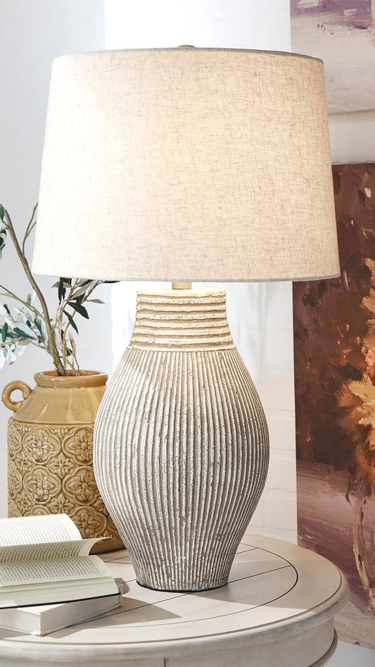 Signature Design by Ashley Layal Paper Table Lamp - Vaughn Outlet Kankakee IL