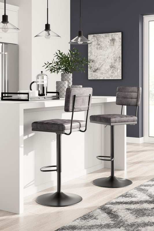 Signature Design by Ashley Strumford Tall Swivel Barstool - Vaughn Outlet Kankakee IL