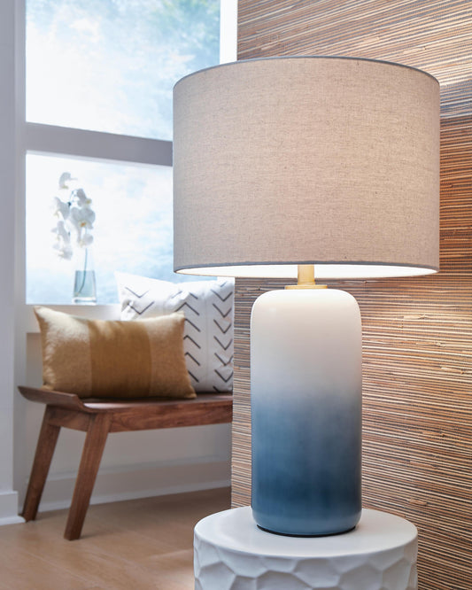 Signature Design by Ashley Lemrich Ceramic Table Lamp - Vaughn Outlet Kankakee IL