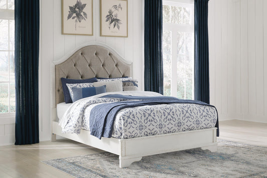 Signature Design by Ashley Blendon Queen Upholstered Panel Bed - Vaughn Outlet Kankakee IL