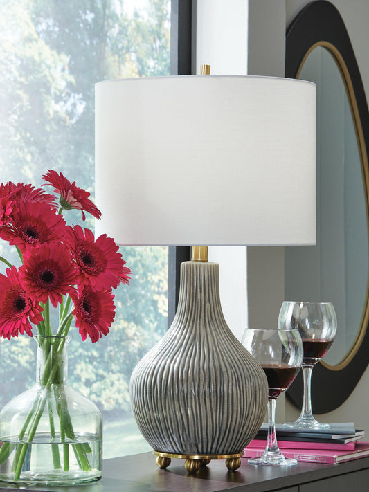 Signature Design by Ashley Judlen Ceramic Table Lamp - Vaughn Outlet Kankakee IL
