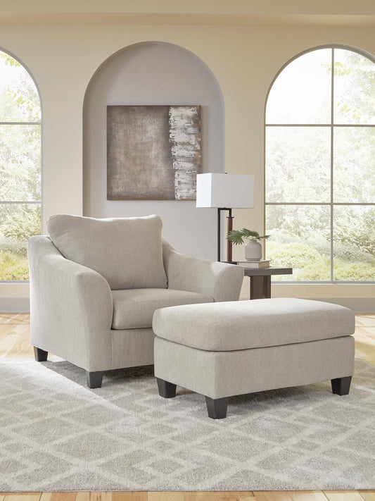 Willarae Chair and Ottoman – view 2