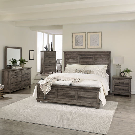 Lakeside Haven - Opt King Panel Bed, Dresser & Mirror, Chest, Nightstand