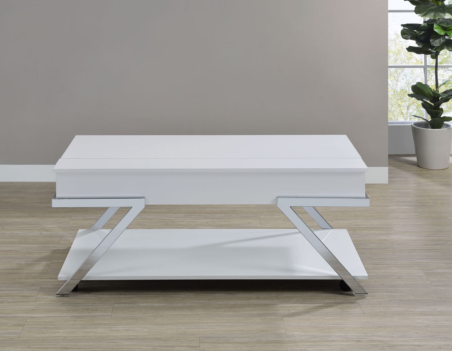 Zena Lift-Top Cocktail Table with Casters