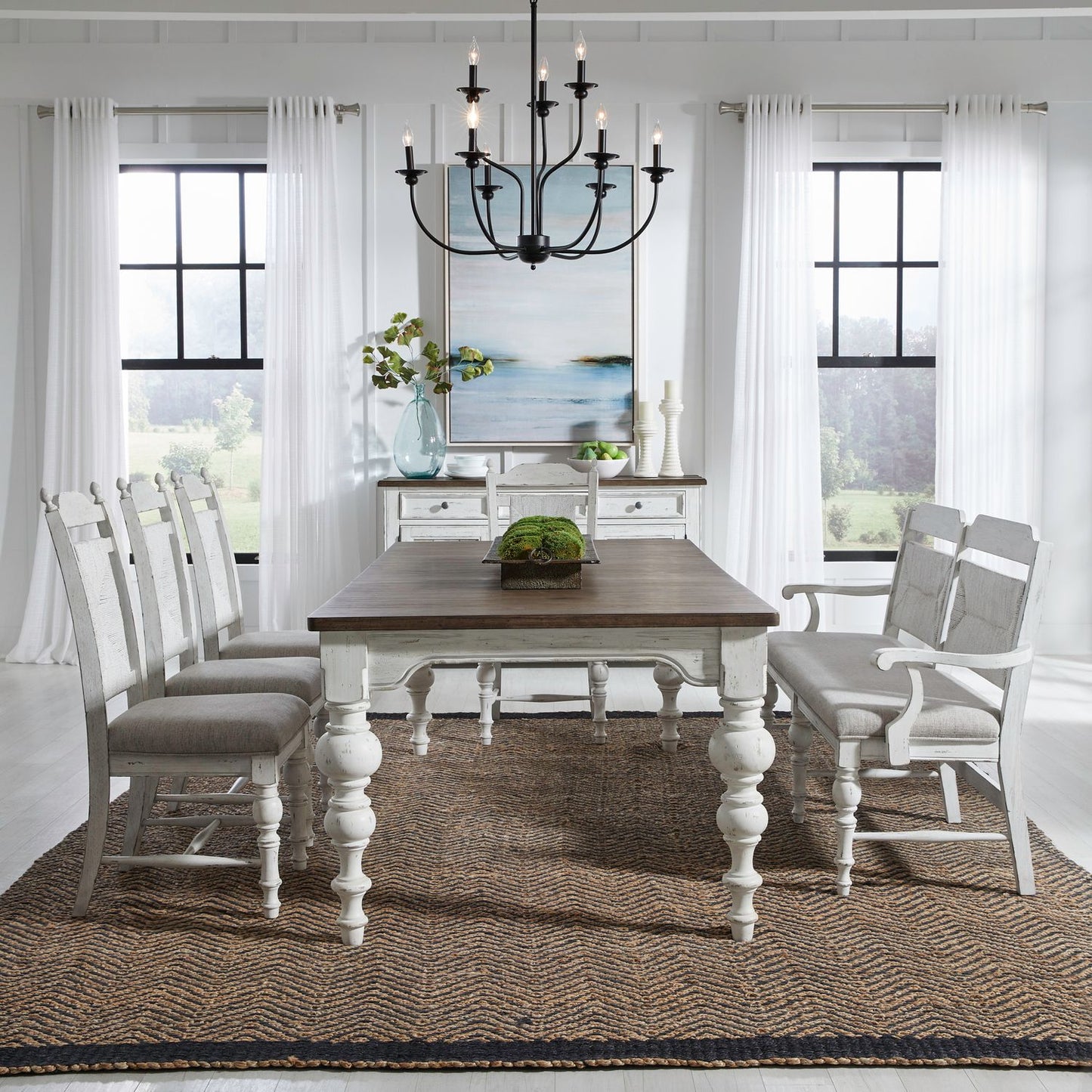 6 Piece Rectangular Table Set