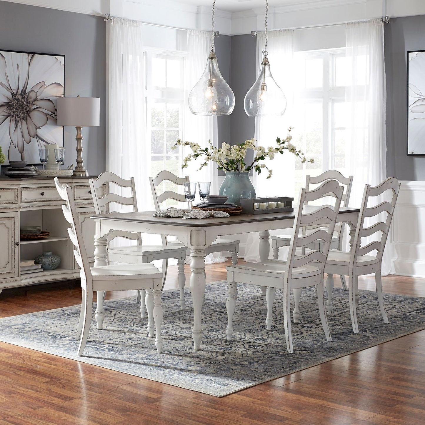 7 Piece Leg Table Set