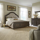 King California Uph Bed, Dresser & Mirror