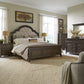 King Uph Bed, Dresser & Mirror, Chest, Night Stand