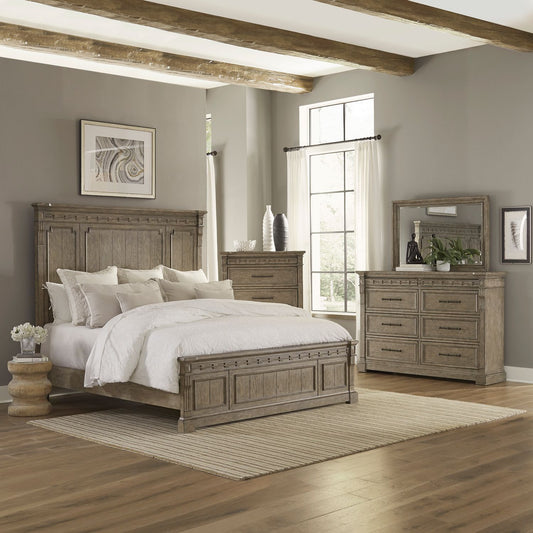 Town & Country - Queen Panel Bed, Dresser & Mirror, Chest