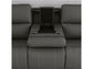 Calvin Power Reclining Sofa with Console and Power Headrests and Lumbar