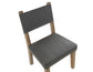 Aubrey Side Chair, Gray Vegan Leather with Driftwood wood finish