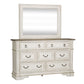 Abbey Park - Queen Uph Sleigh Bed, Dresser & Mirror, Chest