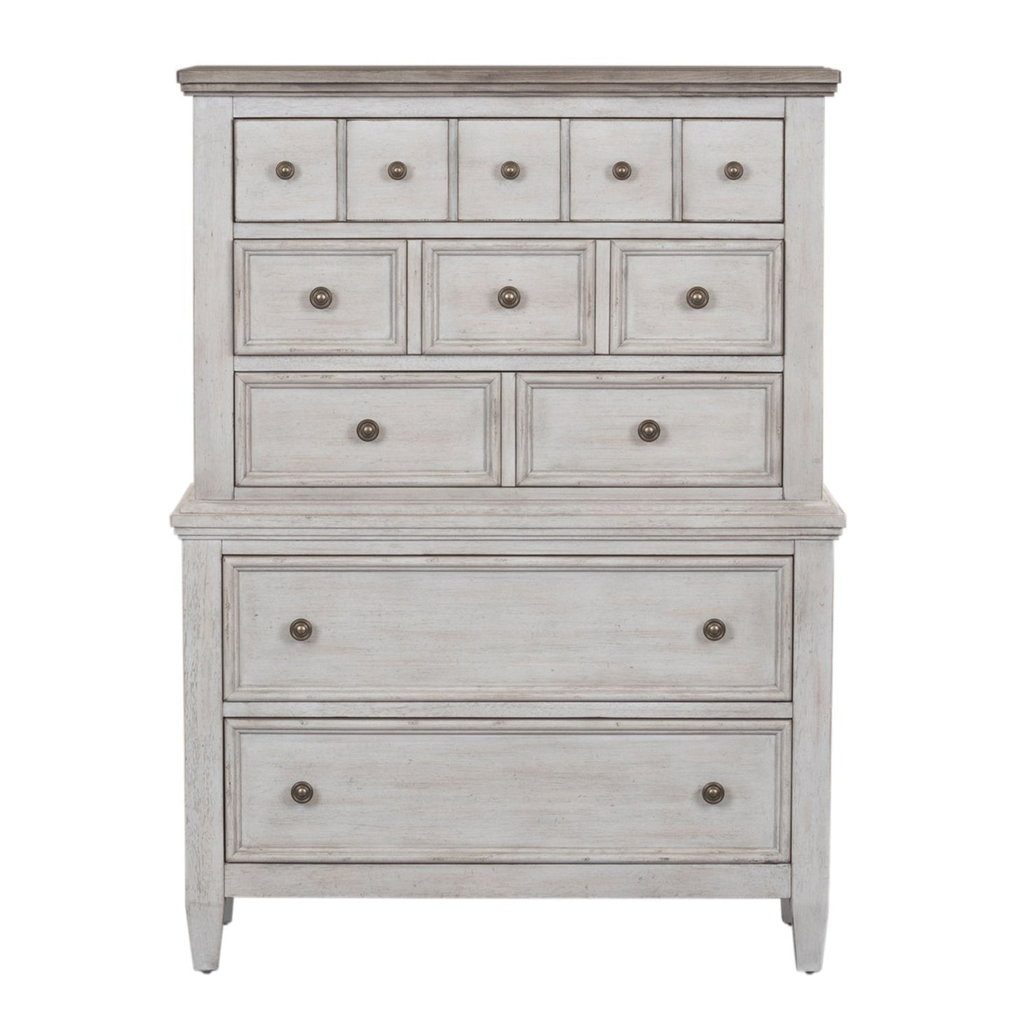 King Panel Bed, Dresser & Mirror, Chest