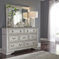 Abbey Park - King California Panel Bed, Dresser & Mirror, Chest