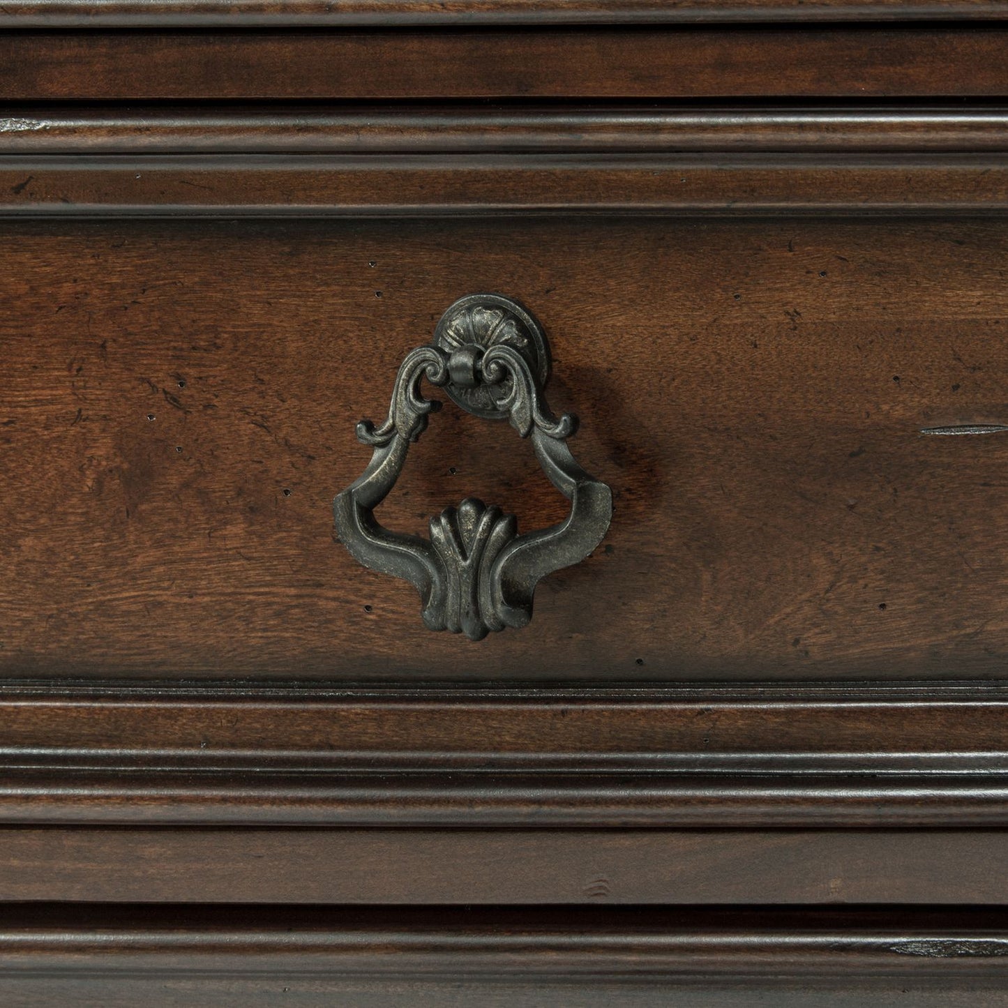 Queen Sleigh Bed, Dresser & Mirror