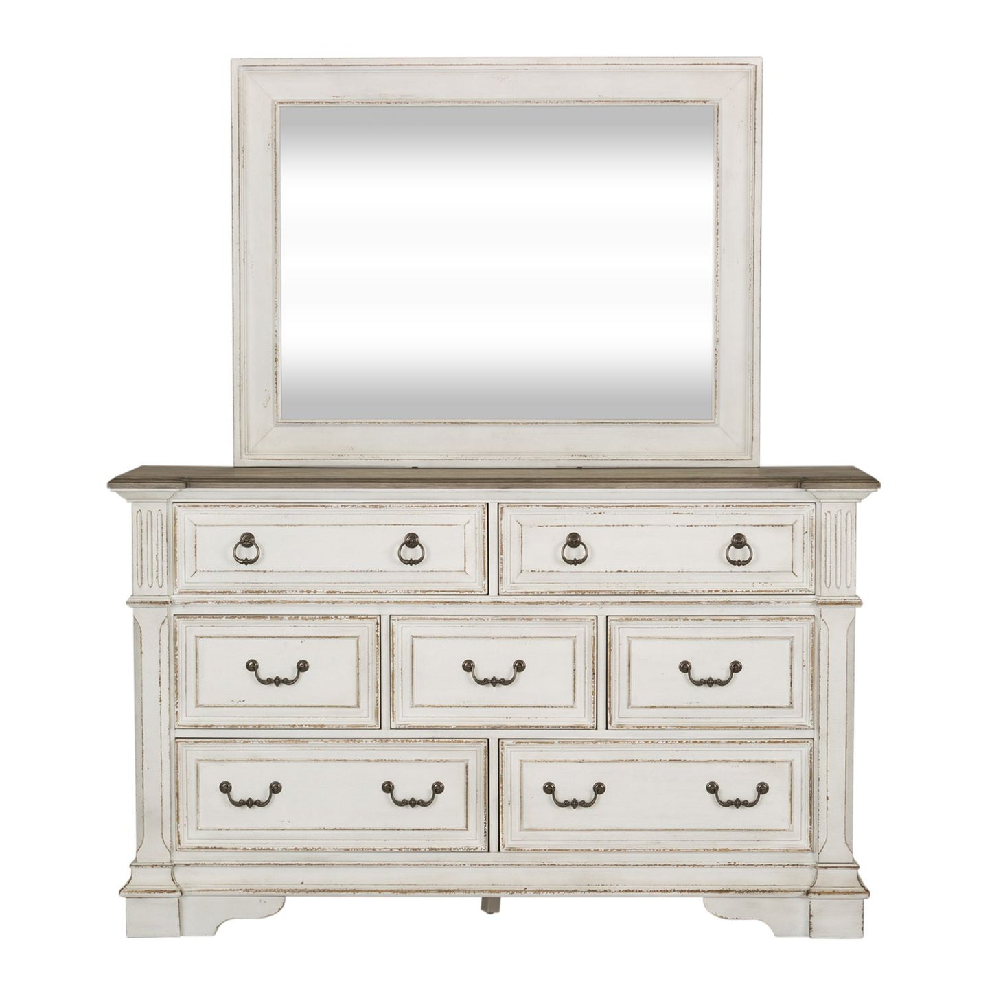 Abbey Park - King California Sleigh Bed, Dresser & Mirror