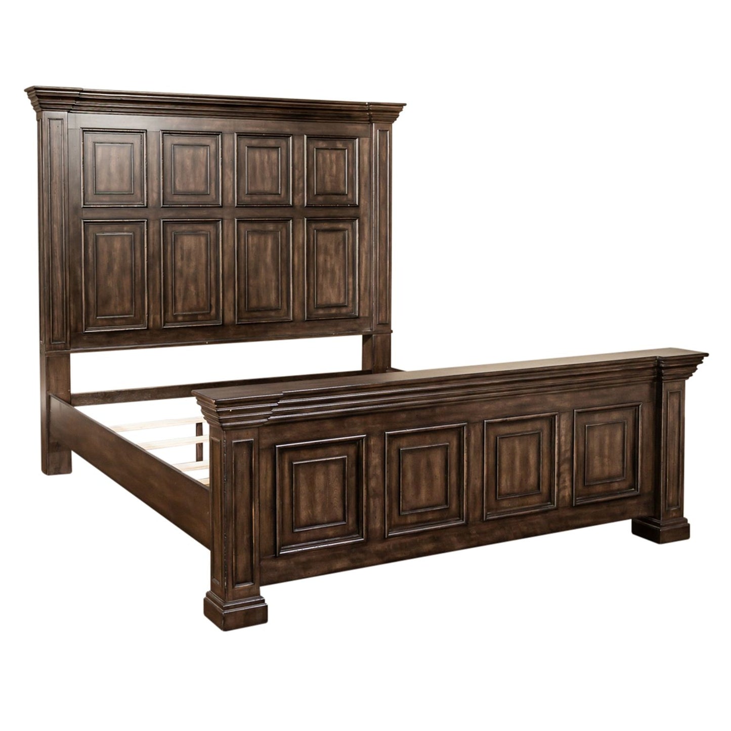 Big Valley - King Panel Bed, Dresser & Mirror
