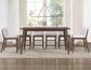 Canton 5-Piece 72″ Counter Dining Set with Upholstered Counter Chairs