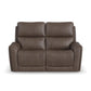 Calvin Cuppuccino Fabric Power Reclining Loveseat with Power Headrests & Lumbar