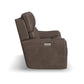 Calvin Cuppuccino Fabric Power Reclining Loveseat with Power Headrests & Lumbar