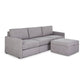 Flex Pebble Sofa with Narrow Arm and Storage Ottoman