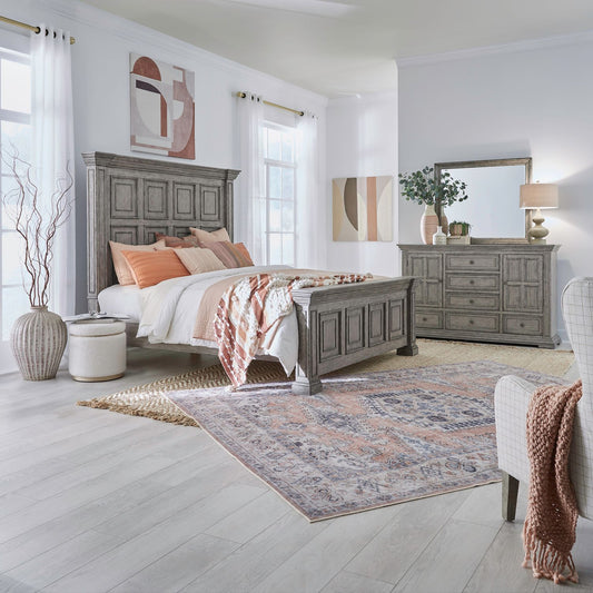 Big Valley - Queen Panel Bed, Dresser & Mirror