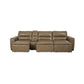 Graham River Leather Power Sliding Sectional