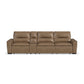 Graham River Leather Power Sliding Sectional