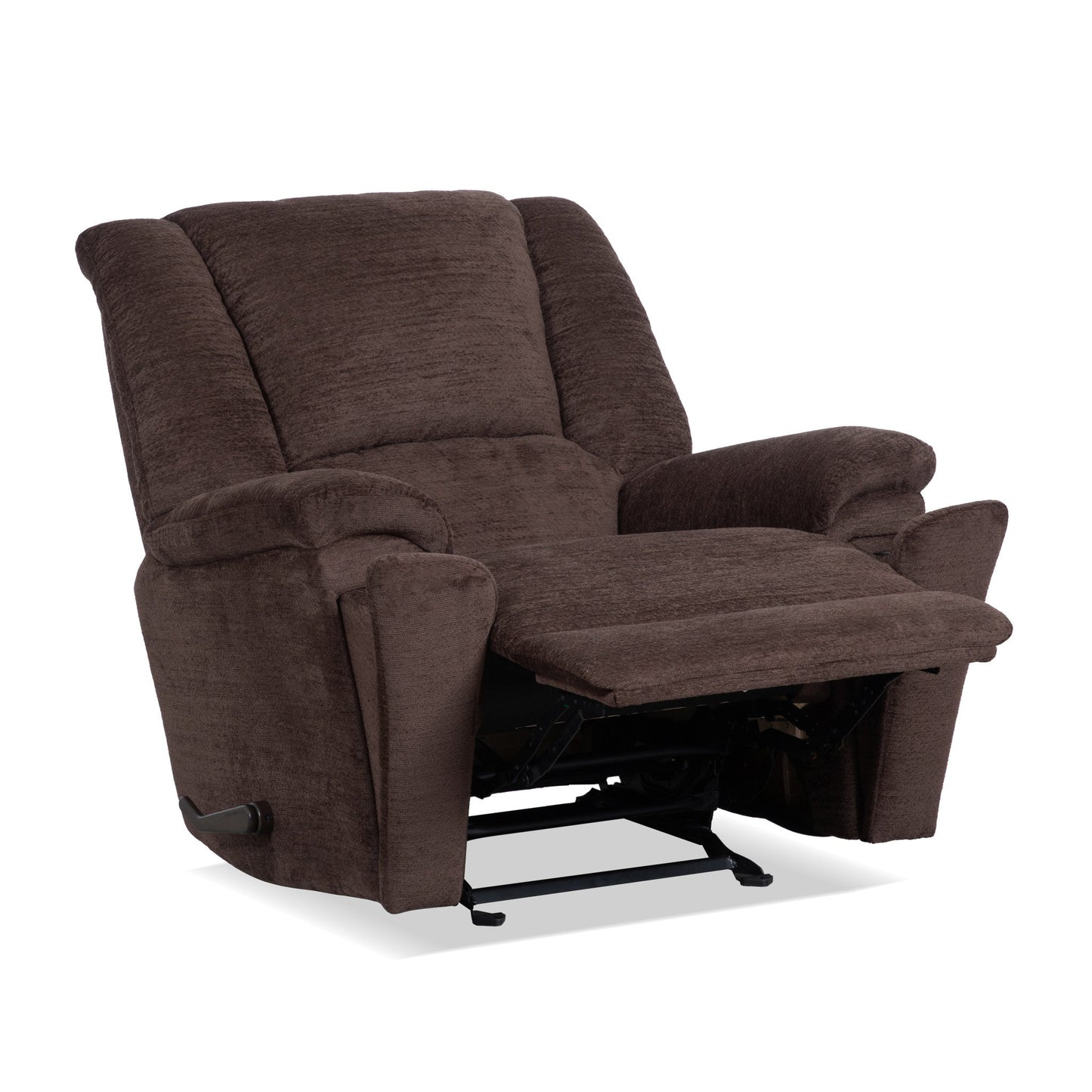 Plush Fabric Gliding Recliner