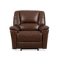 Plush Leather Gliding Recliner