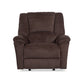 Plush Fabric Gliding Recliner