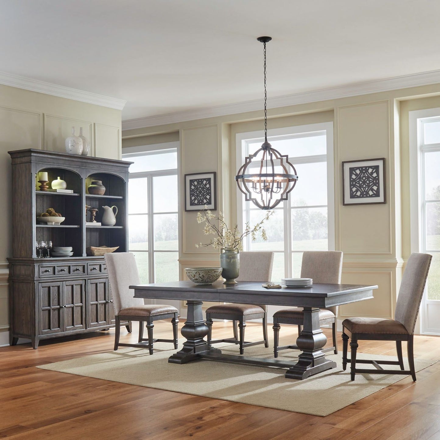 Opt 5 Piece Trestle Table Set