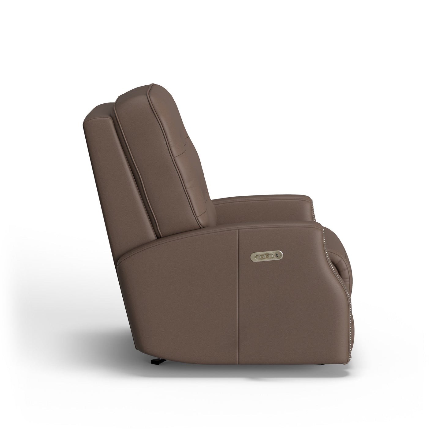 Devon Leather Power Rocking Recliner with Power Headrest