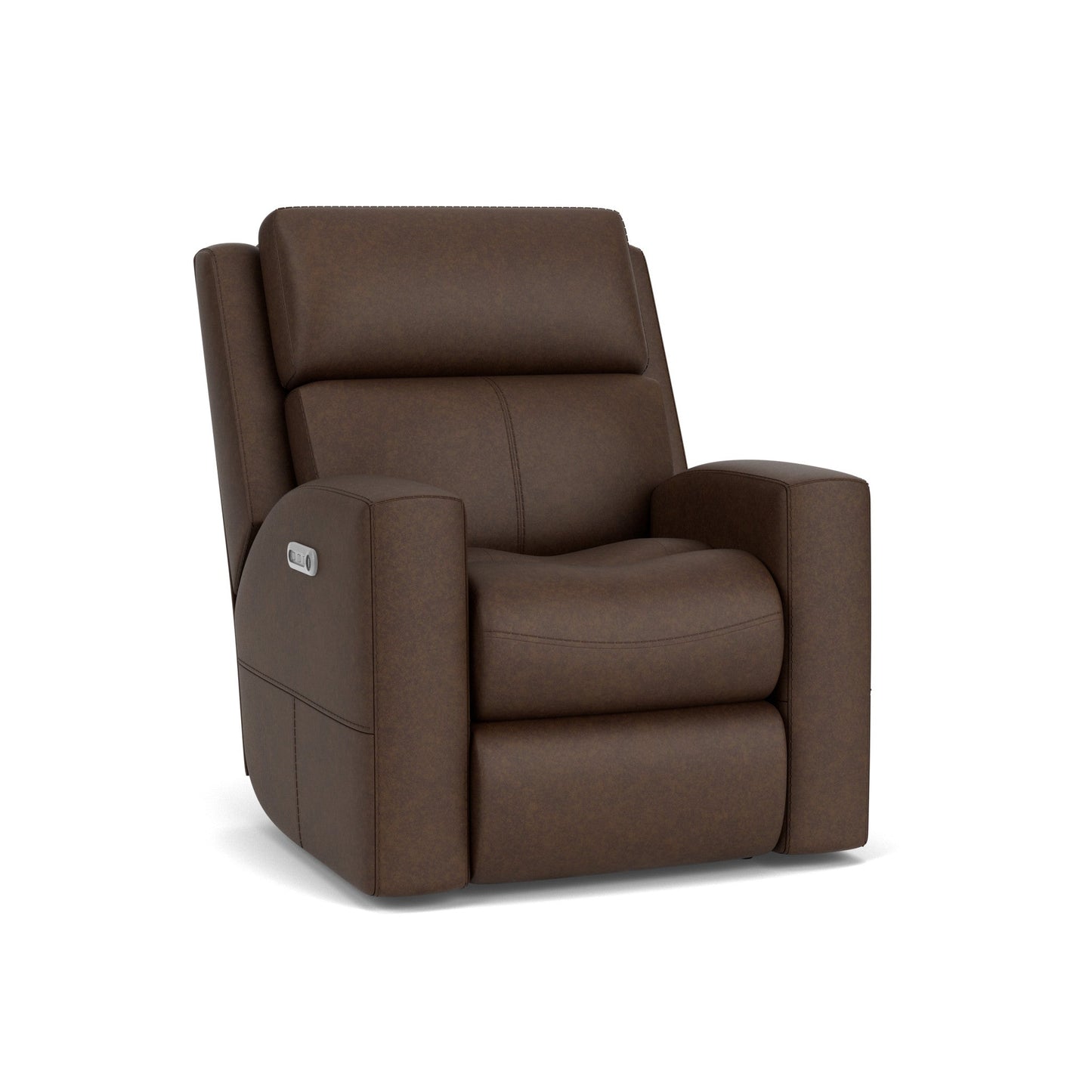 Score Leather Power Recliner with Power Headrest & Lumbar