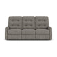 Devon Fabric Power Reclining Sofa with Power Headrests