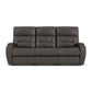 Strait Leather Power Reclining Sofa with Power Headrests