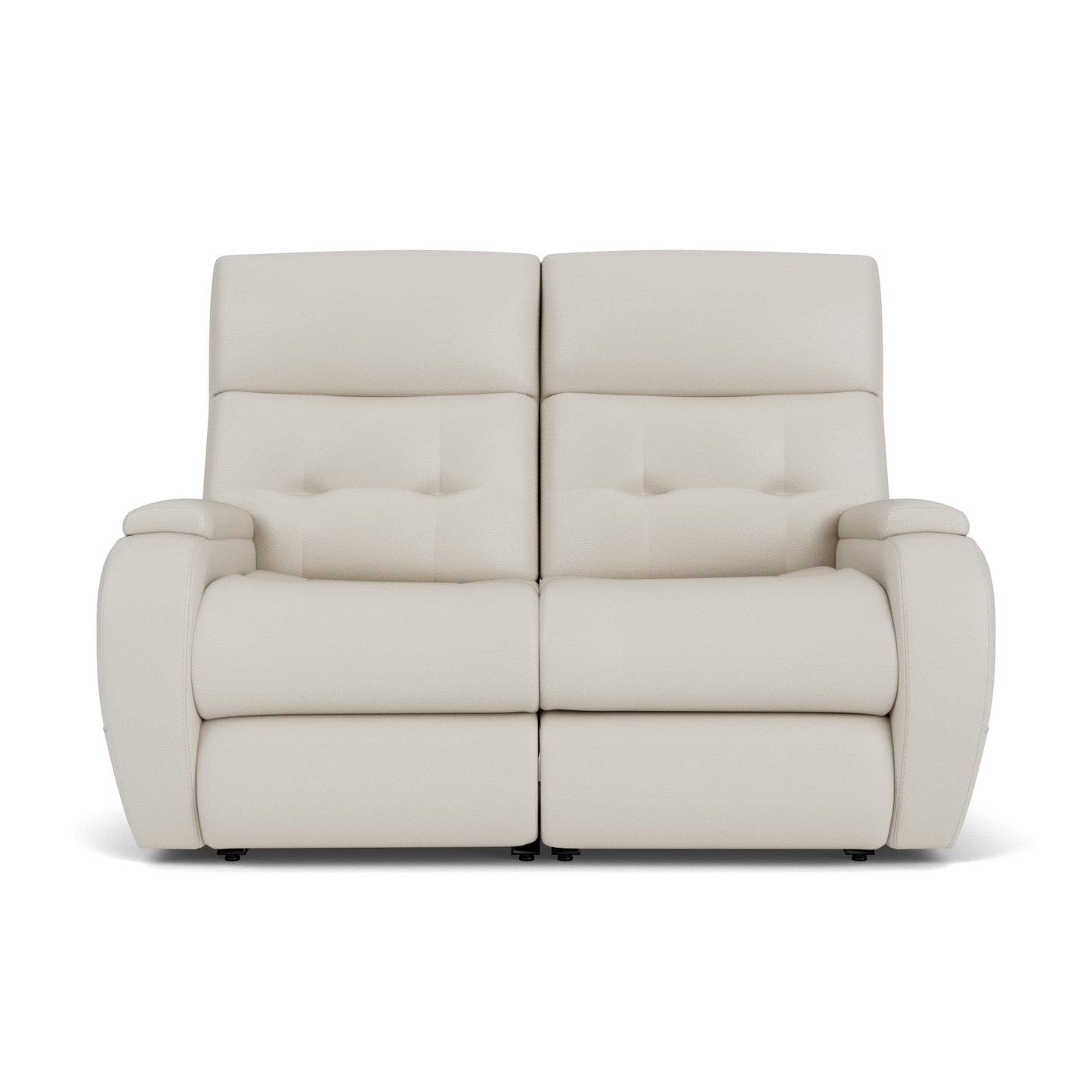Strait Leather Power Reclining Loveseat with Power Headrests