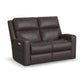 Score Leather Power Reclining Loveseat with Power Headrests & Lumbar